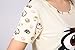 VENTELAN Women's Cute Owl Printed Sleepwear Pajama Sets Comfy Summer Shorts Beige Large(USA Size:12-14)