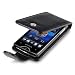SONY ERICSSON XPERIA RAY HANDY LEDER TASCHE CASE H�LLE IN SCHWARZ + QUBITS MICROFIBER TISSUE