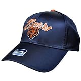 NFL Chicago Bears Satin Navy Blue Orange Rhinestones Gems Ladies Womens Hat Cap