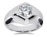 0.00 ctw Men's Diamond Ring in 14K White Gold