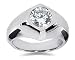 0.00 ctw Men's Diamond Ring in 14K White Gold