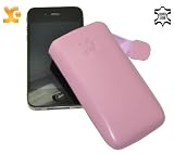 Produkt-Bild: Suncase Ledertasche (Lasche mit R&uuml;ckzugfunktion) f&uuml;r iPhone 4 / iPhone 4S in rosa