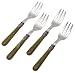 Rosanna Olive Green Napoleon Cocktail Forks, Set of 4