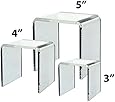 Clear Acrylic Riser Set of 3 (3-Inch, 4-Inch, 5-Inch)