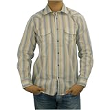 Mens Kenneth Cole New York brown and blue stripes button up long sleeve dress shirt. 100% authentic designer shirt with a classic fit. Featuring an impeccable vertical stitch stripes design. Great brand name top with high quality light weight cotton which is great for both formal and casual occasions.