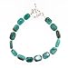 Rectangular Green Turquoise Gemstone Bead and Sterling Silver Toggle Bracelet, 6 3/4" Length, #7511