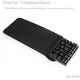 Grifiti Chiton Fat 12 6" x 13" Neoprene Keyboard Sleeve for 10keyless Mechanical and 11-13 Inch Keyboards, Logitech, Amazon Basics, Ivation, Azio, Razer, Steelseries, CM Storm, CM Quickfire and other Fat 10keyless Keyboards with Mouse Pocket