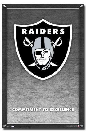 Oakland Raiders Nfl Logo Poster 22.5 X 34