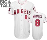 Kendrys Morales Jersey: Big & Tall Majestic Home White Authentic Los Angeles Angels of Anaheim Jersey