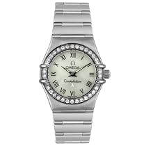 Omega Women's Constellation Quartz Mini Diamond Bezel Watch #1466.61.00
