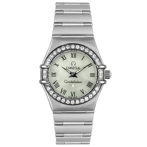 Omega Women's Constellation Quartz Mini Diamond Bezel Watch #1466.61.00