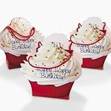 Dozen Paper Birthday Cupcake Gift Bags