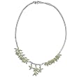 Romantic Gifts Sterling Silver Peridot Gemstone Necklace 16.5 inches