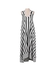 Chiffon Full Length Asymmetric Backless Zebra Print Striped Print Sleeveless  Dress