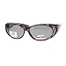 Fit Over Glasses Polarized Sunglasses Oval Frame for Small Glasses Black Brown Stripe