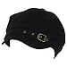 New Ribbed Buckle Belt Newsboy Cabbie Gatsby Cap Hat Black