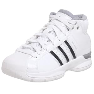 adidas Women's Pro Model 08 Team Color Basketball Shoe,White/White/Silver,10 M