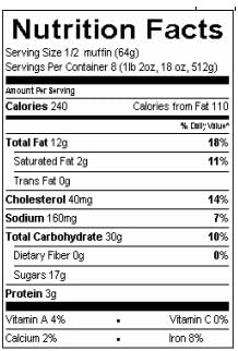 Coffee Cake Muffins 5 Oz. (12 Per Box)