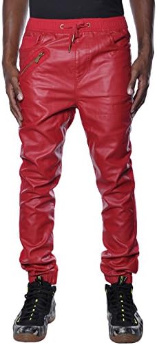 Harem NYC Fashion Dance Refuel Faux Leather PU Joggers 34x32