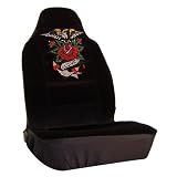 Love Rose Bird Gem Crystals Studded Rhinestone Car Truck SUV Bucket Seat Covers - Pair