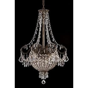 Paris Flea Crystal Pendant, 26Hx18W, ENGLISH BRONZE by Home Decorators Collection