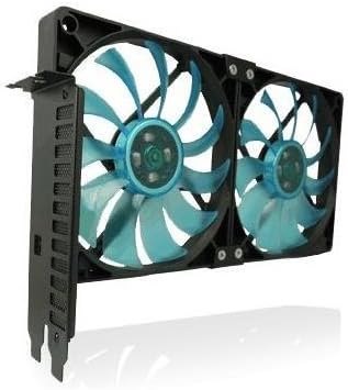 Gelid SL-PCI-02 Accessories PCI Slot Fan Holder * 2 x Slim 12 UV Blue Fan