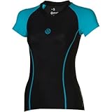 SKINS Women's Bio Short Sleeve She Top , Black/Blue, FS SKINS Women's Bio Short Sleeve She Top , Black/Blue, FS