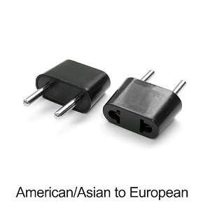 American to European Outlet Plug Adapter - 6 Pack
