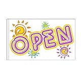 Open Flag Neon Design 3 - 3ft x 5ft Superknit Polyester