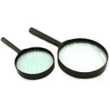 2 Magnifying Glasses 5x Stamp Coin Magnifier Loupe Tool