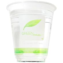 IFN Green 25-2012-98 Green Ease PLA Cold Cup, 12 oz Capacity, 3.85" Diameter x 4.10" Height (Case of 1000)