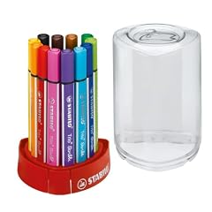 STABILO Trio Scribbi 12er Tischset - gefederte Dreikant- Fasermaler