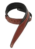 Levy's Leathers MSS100-WAL Carving Leather Guitar Strap,Walnut