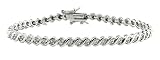 Sterling Silver Diamond Tennis Bracelet (1 cttw), 7.5"