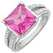 Beautiful Ring With 4.25ctw Diamonds and Created Sapphire Well Made in 14K White Gold - Certificate Available.