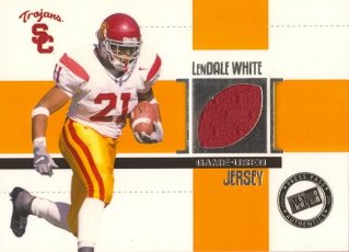 2006 Press Pass Se Game Used Jerseys Silver JC / LW Lendale White - Tennessee Titans (Rookie Parallel - Piece of Authentic Usc Jersey - Football Cards)