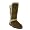 G52 New Ladies Chestnut Faux Fur Winter Snow Boots Size 4