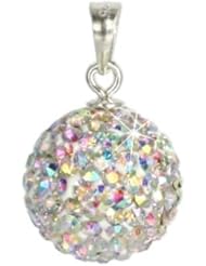 SilberDream Glitter Pendant Swarowski Elements white polar light, 925 Sterling Silver Charms Pendant with Lobster Clasp for Charms Necklace GSH101