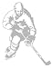 Hockey Forward - Semi-Transparent Self-Stick Wall Accent Mural/Sticker