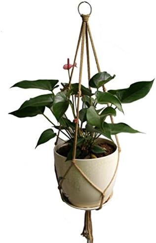 4 Legs Macrame Cotton Plant Holder 36 Inch For 8-10 Inch Plant Pot