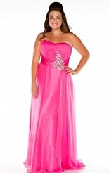 Plus Size Chiffon/Taffeta/Tulle Beaded Crystals Applique Crystal Lace   Ball Gown Party Dress 