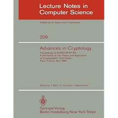 Advances in Cryptology (Lecture Notes in Computer Science)
