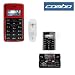 Solid Red Rubberized Snap On Case with Clip + Premium Reusable LCD (Outer & Inner Screen) Protector with Lint Cleaning Cloth For Verizon LG VX9100 ENV2 Cell phone