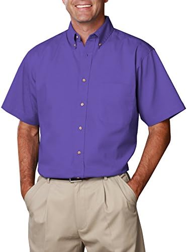 Men's Short Sleeve Signature Twill, Violet Xl