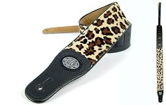 Leopardskin 'Wildlife Series' Faux Leather Guitar Strap for Electric/Acoustic/Bass Guitar