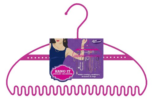 Just Solutions! Steel Hanger Unique Jewelry Organizer, Pink Picture