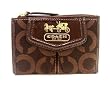 Coach Signature Madison Skinny Coin Case Bag with Key Chain 43252 Brown