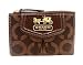 Coach Signature Madison Skinny Coin Case Bag with Key Chain 43252 Brown