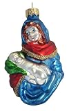 Religious Holy Family Mary & Baby Jesus Glass Christmas Ornament # HOLY FAMILY