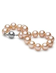 HinsonGayle AAA Gem Collection 8.5-9.0mm Naturally Pink Cultured Pearl Bracelet (14k White Gold)